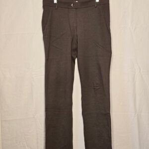 Betabrand Women's Dark Brown Straight Leg Pants